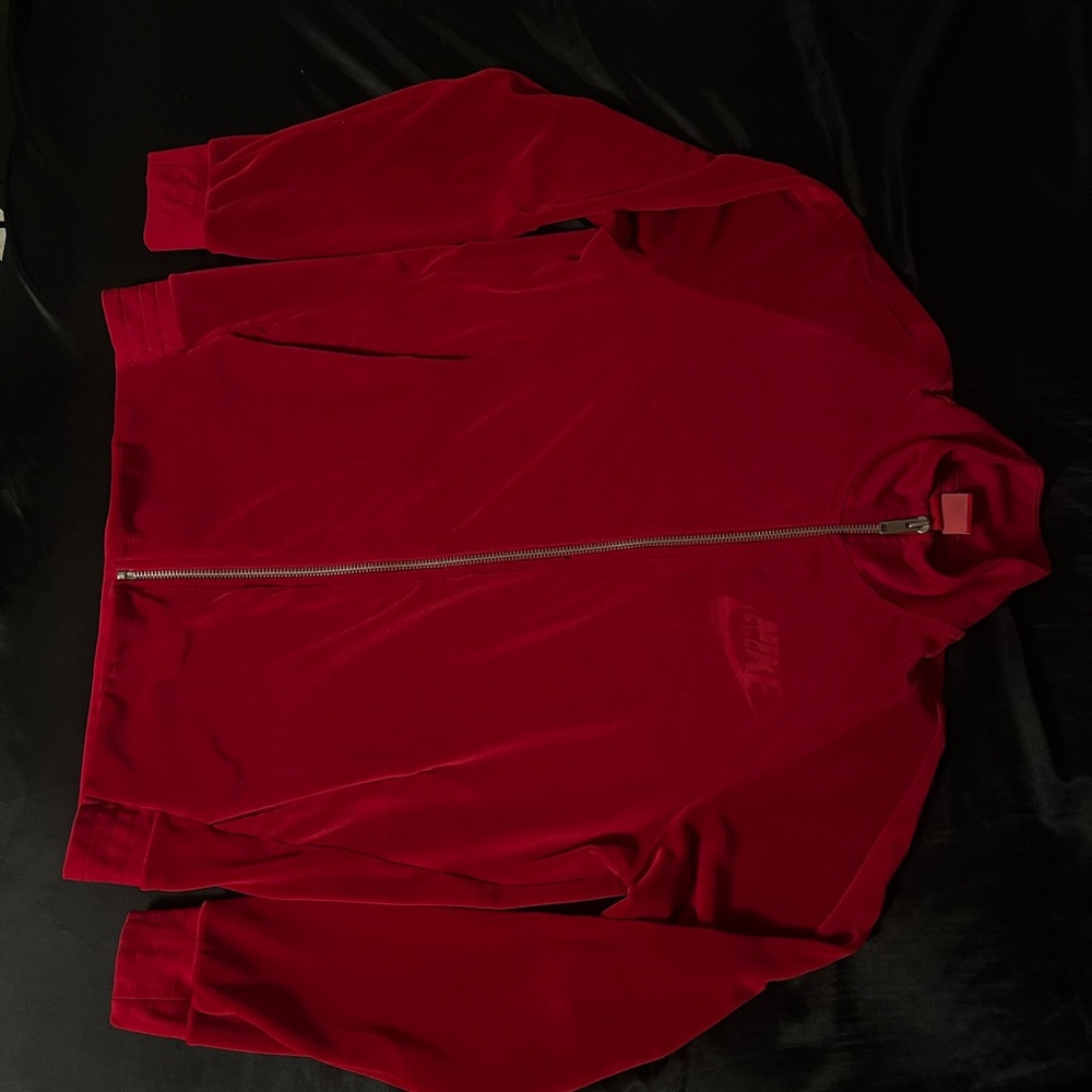 Nike Men's Bold Red Zip-Up Sweater